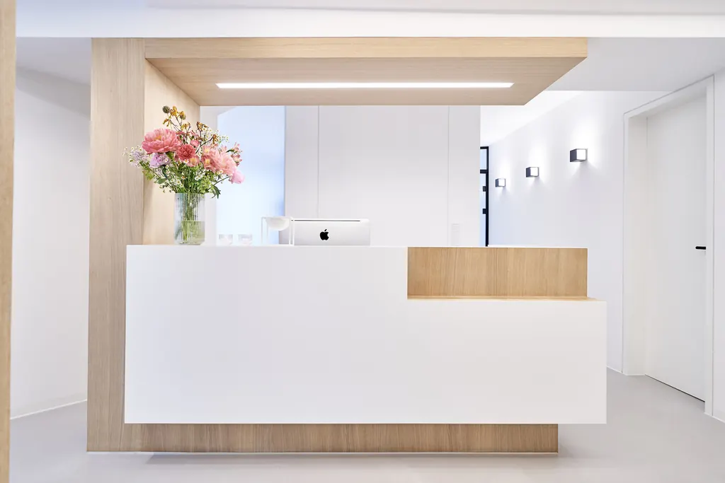 Reception area of the practice