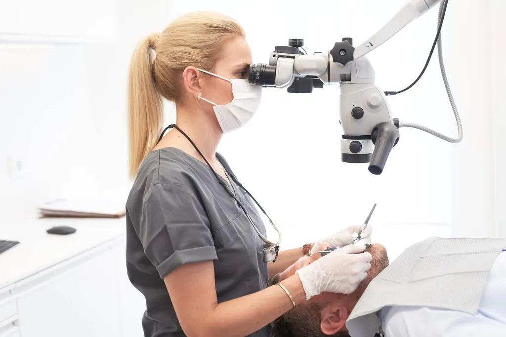 Treatment under the surgical microscope